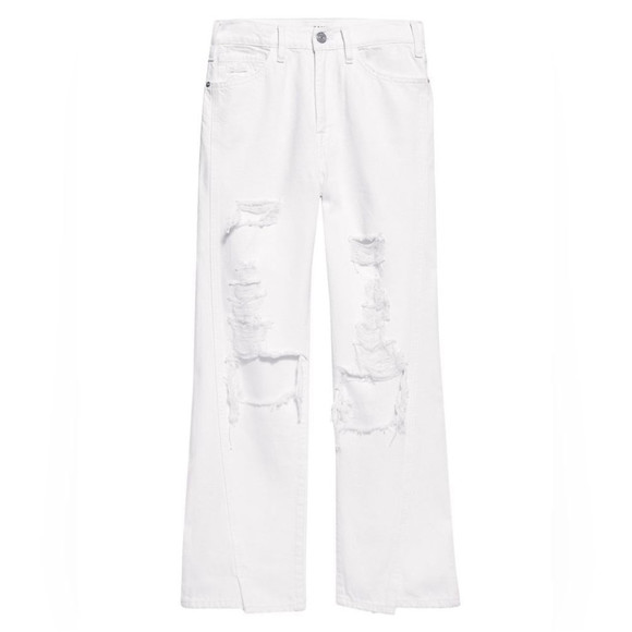 COPY - FrameLe Jane Mid-Rise Distressed Cropped Straight-Leg Mini Slit Jeans si… - Picture 3 of 6